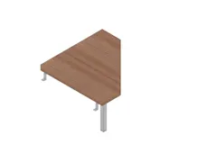 koppelelement voor bureau,90 °,HxBxD 730x840x840mm,v. sledeframe
