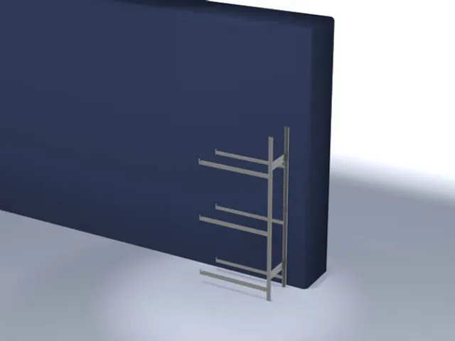 Rayonnage Pour Pneus Suivant Hxlxp 2000X1010X435Mm 3Niveaux