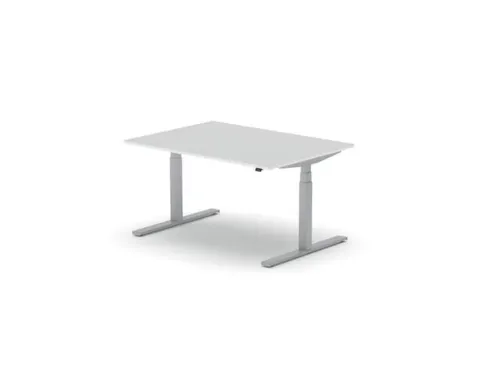 Elektrisch ihv bureau,HxBxD 650-1310x1400x1000mm,blad wit