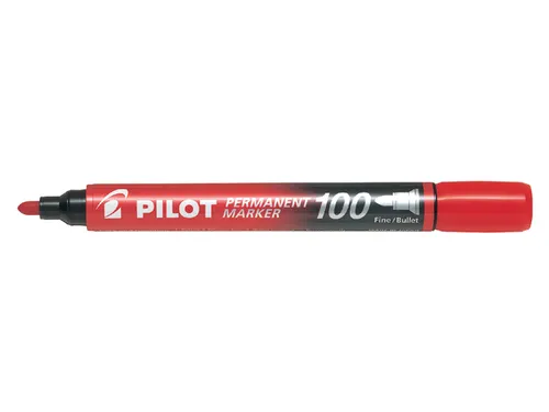 Pilot Permanent Marker 100 Rond Fijne punt Rood