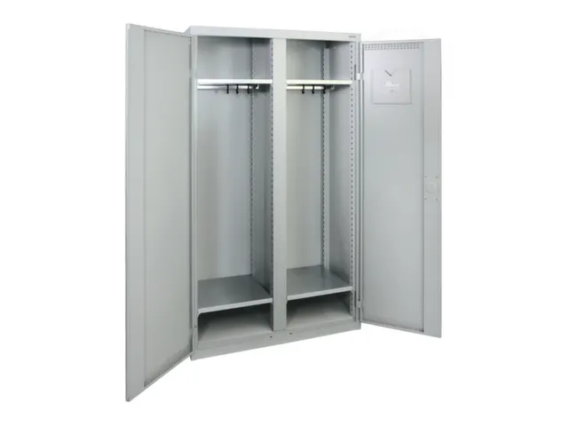 Garderobekast 1800x1000x500mm 2 Vakken Staal Romp Ral7035