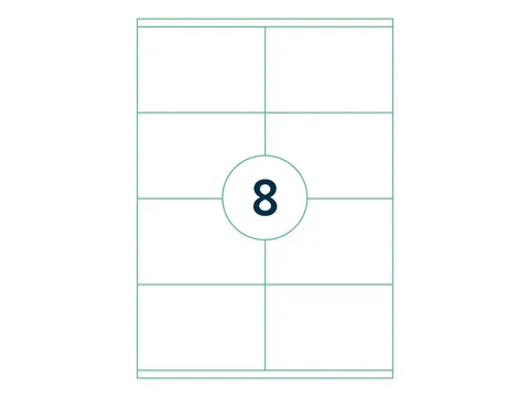 Etiquettes adhésives 8 sur A4 105x71mm blanc 1000 feuilles