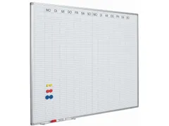 Planbord 90x120cm Softline profiel 8mm Dubbele week DU met dagenstrook