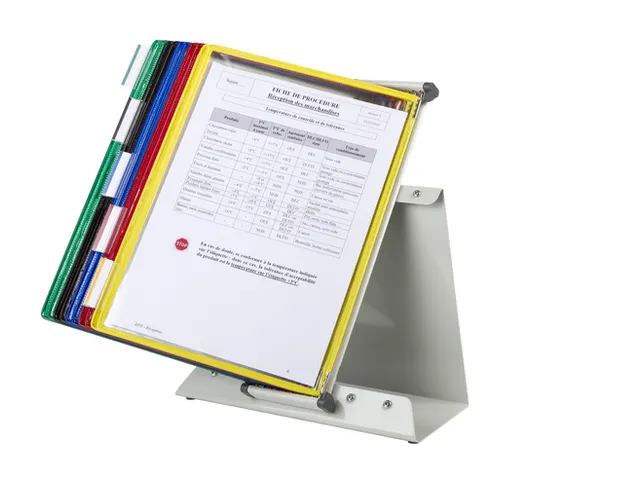 Système de présentation pupitre Tarifold A4 métal 10 poches assorti