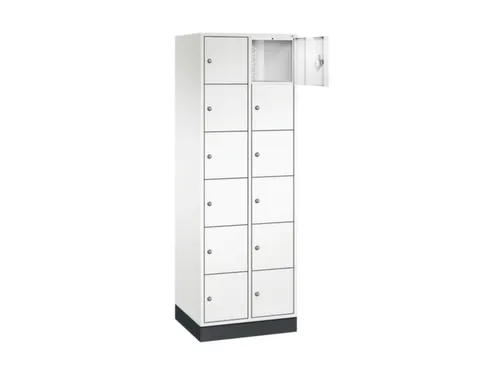 lockerkast,HxBxD 1950x620x500mm,2x6vakken,cil.-slot,sokkel