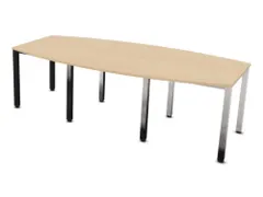 vergadertafel,HxBxD 740x2400x1200mm,vatvormig,NE-esdoorn