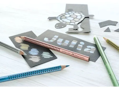 Kleurpotlood Faber-Castell Jumbo GRIP 82 zilver