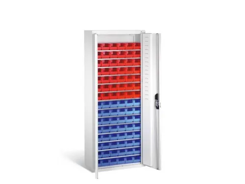 Stellingkast Staalplaat 1690x700x300mm 14 Legborden 90 Magazijnbakken