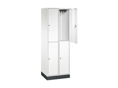 Dubbeldekse garderobekast,HxBxD 1950x620x500mm,2x2vak.,vak B 260mm