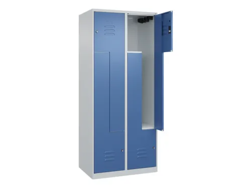 Z-garderobekast,HxBxD 1850x800x500mm,vak B 200/400mm,cil.-slot
