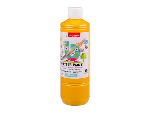 Plakkaatverf Bruynzeel geel fles à 500ml