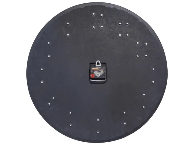 Grote wandklok - 50cm- Stille klok - Walnoot - zwart - NeXtime "Precio