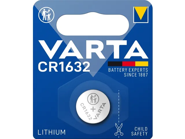 Batterij VARTA knoopcel 1x CR1632 lithium