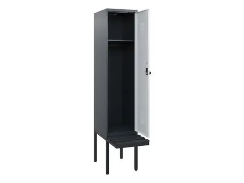 locker met bank,HxBxD 1950x400x815mm,1vak,vak B 400mm,draaigrendel