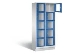 Lockerkast 1800x810x500mm 2x5 vakken Cilinderslot, Sokkel, RAL5010