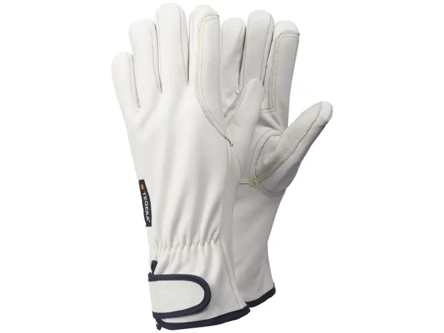 Tegera 88800 hittebestendige lederen handschoenen, wit, maat 10, per p