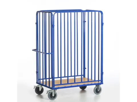 pakketwagen,draagverm. 600kg,laadvl. LxB 1000x640mm,houtetage,RAL5010