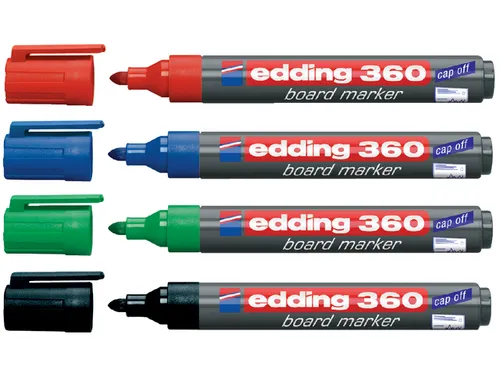Viltstift Edding 360 Whiteboard Rond Assorti 1.5-3mm 4stuks Etui