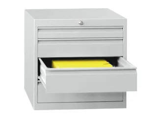 ladekast HxBxD 600x715x600mm 4laden slot RAL7035 front RAL5012 - 1