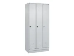 locker,HxBxD 1950x900x500mm,3vak,vak B 300mm,draaigrendel,sokkel