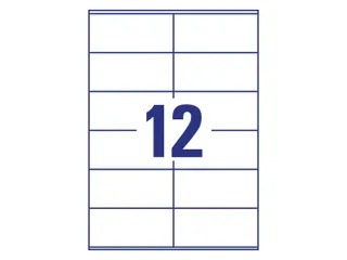 Etiket Avery Zweckform 3424 105x48mm wit 1200stuks - 3