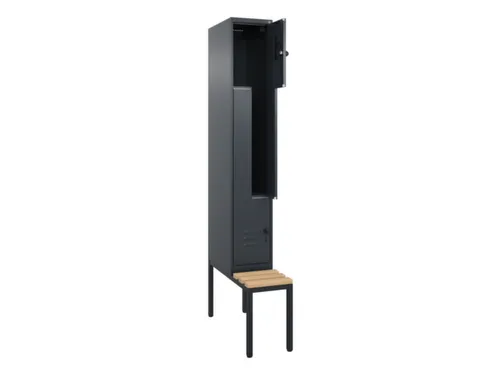Z-garderobekast,HxBxD 2120x300x815mm,2vak,vak B 300mm,draaigrendel