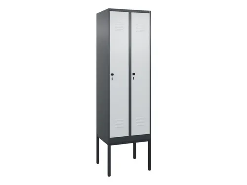 locker,HxBxD 2120x600x500mm,2vak,vak B 300mm,draaigrendel