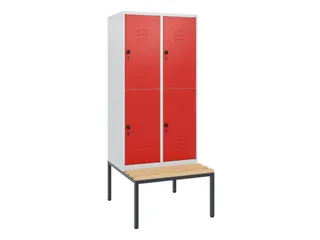 Dubbeldekse dekenkist,HxBxD 1950x800x815mm,2x2vak.,vak B 400mm - 1