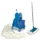 Dweilwagenset,Emmer 1X18L Blauw,Mophouder,Mopwringer,10Moppen,Steel