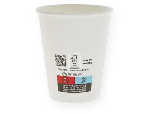 Koffiebeker karton 237ml wit doos 1000 stuks