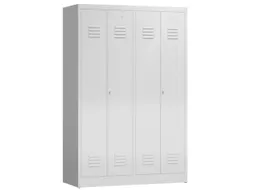 garderobekast HxBxD 1800x1185x500mm 4vak klink RAL7035
