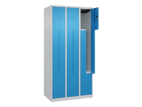 Z-garderobekast,HxBxD 1850x900x500mm,vak B 150/300mm,cil.-slot