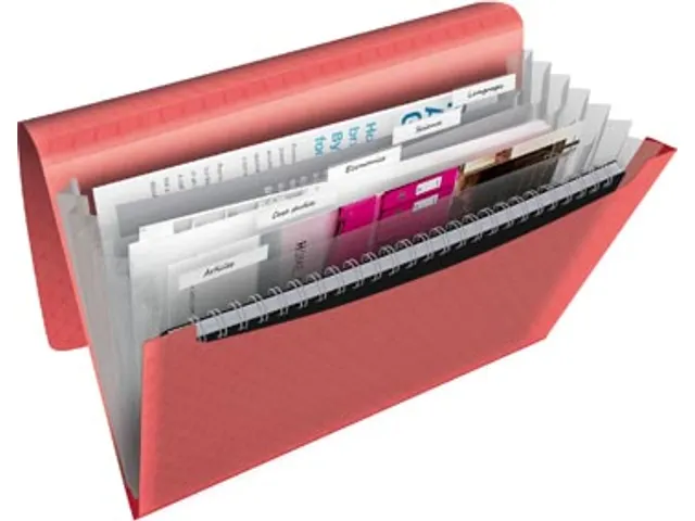 Colour'Breeze voorordner, 6 vakken, koraal