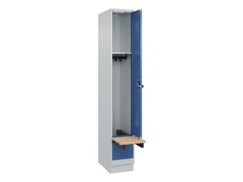 locker met bank,HxBxD 1950x300x815mm,1vak,vak B 300mm,draaigrendel