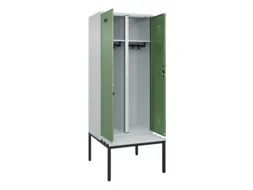 locker met bank,voor scheiding van kleding,HxBxD 2120x800x815mm,2vak