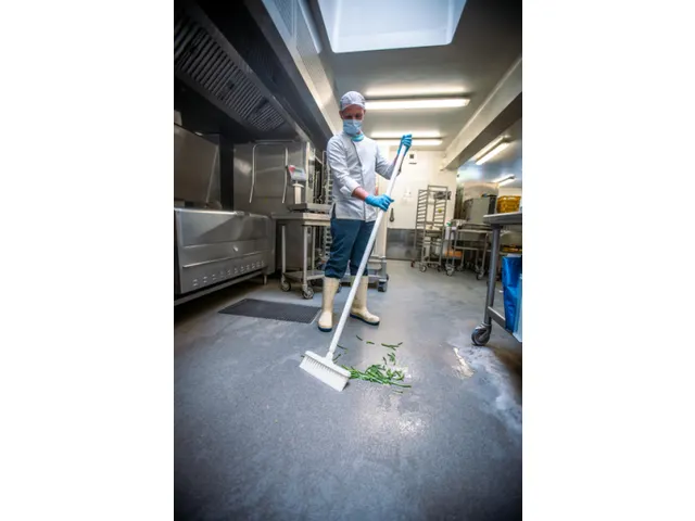 Hygiene 3166-88 veger met rechte nek medium vezels grijs 310mm