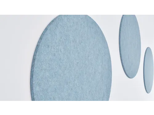 Akoestisch PET-vilt rond plafondpaneel Ø120cm Blauw