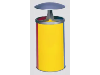 Afvalverzamelstation 3x30 Liter Overkapping Ral1023/ral5010/ral3000 - 1
