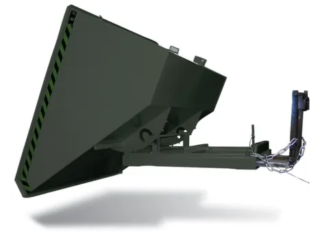 Kiepbak Hxbxd 835x1070x1260mm 0.60m³ Afrolmechaniek Gelakt Ral7005