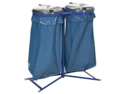 Dubbele Afvalverzamelaar Blauw 980x850x480mm 120 Liter