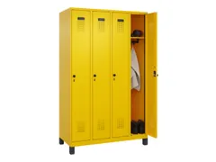 locker,HxBxD 1950x1200x500mm,4vak,vak B 300mm,draaigrendel,voeten