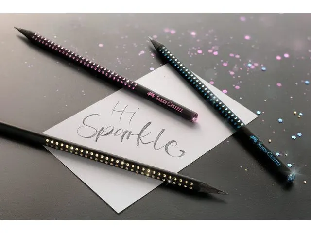 Crayon Faber-Castell graphite Grip Sparkle Midnight or