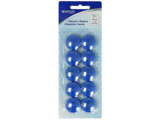 Magneet Westcott blauw pak à 10st. Ø 25x11,8mm, 300g - 2