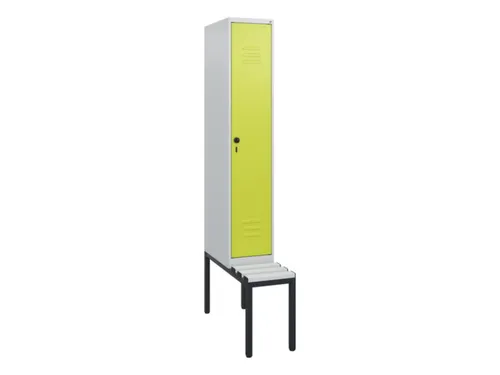 locker met bank,HxBxD 1950x300x815mm,1vak,vak B 300mm,draaigrendel