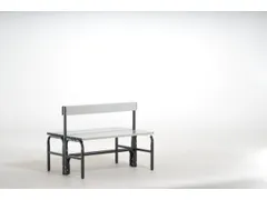 banc double HxLxP 770x1015x725mm barres alu structure acier RAL7016