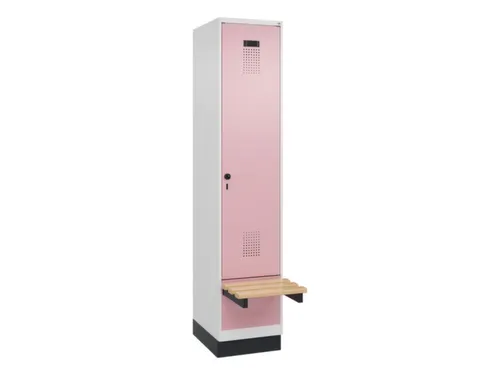 locker met bank,HxBxD 1950x400x815mm,1vak,vak B 400mm,draaigrendel
