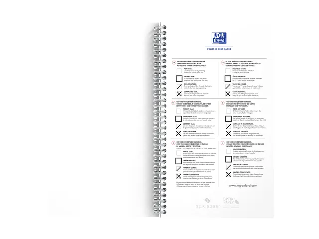 Task Manager Oxford 141x246 mm 115vel aqua