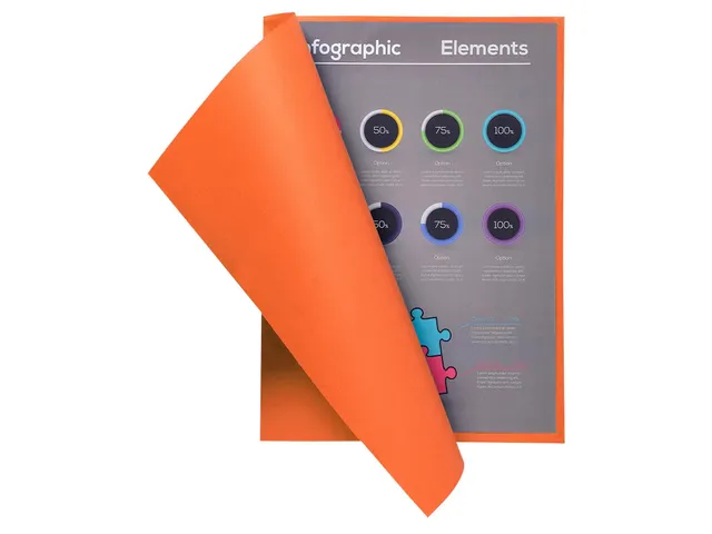 Vouwmap Exacompta Flash A4 80gr oranje 100 Stuks