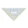 Geodriehoek Aristo 1650/2 225mm met greep transparant