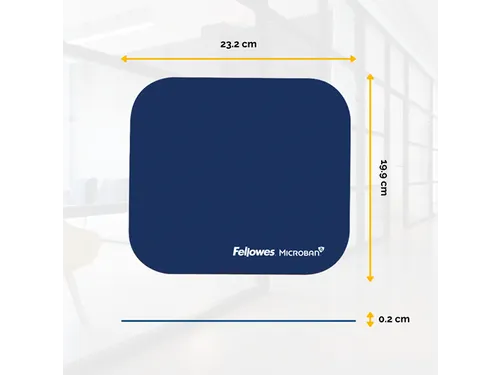 Muismat Fellowes Microban antibacterieel blauw